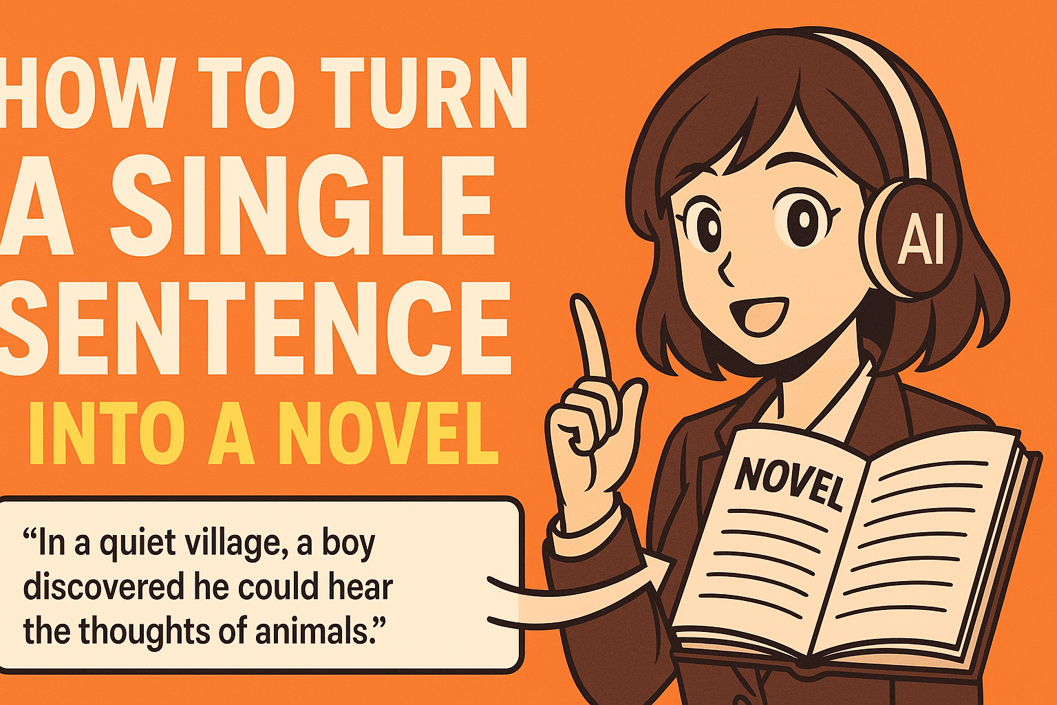 How to Turn a Single Sentence into a Novel with AI